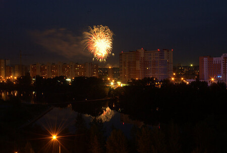 Салют в день железнодорожника