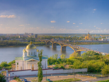 Вид на Благовещенский монастырь и Стрелку