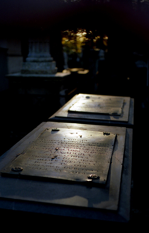 gravestone &amp; dancing light