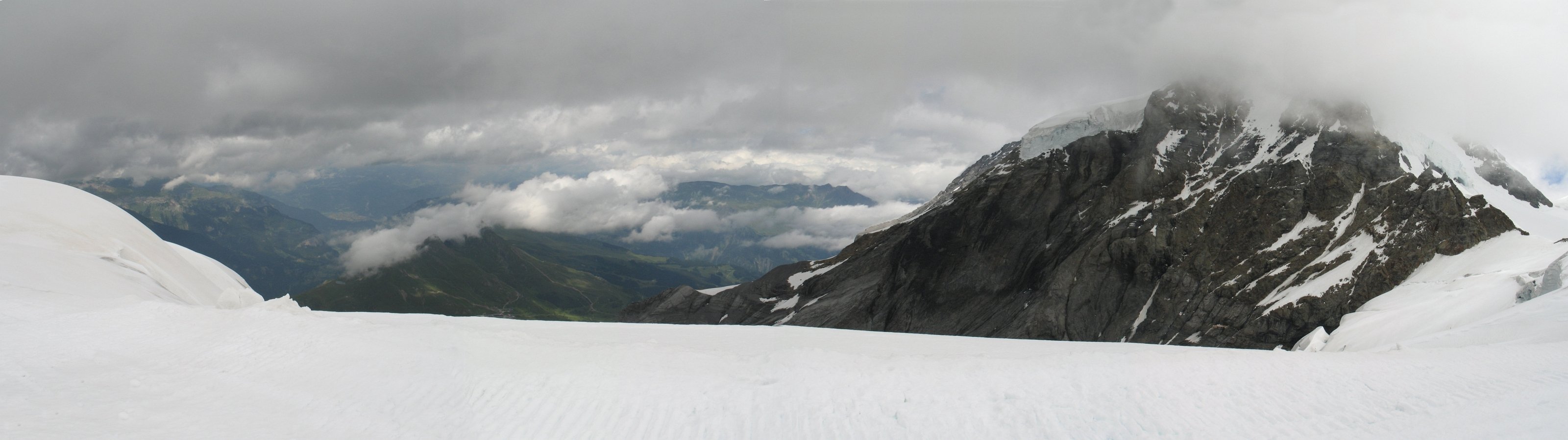 Jungfraujoch. Вид с плато