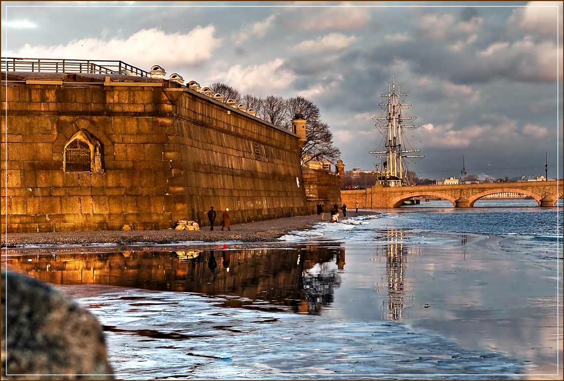 закат на петропавловской 180°