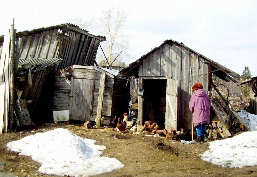 весна в деревне