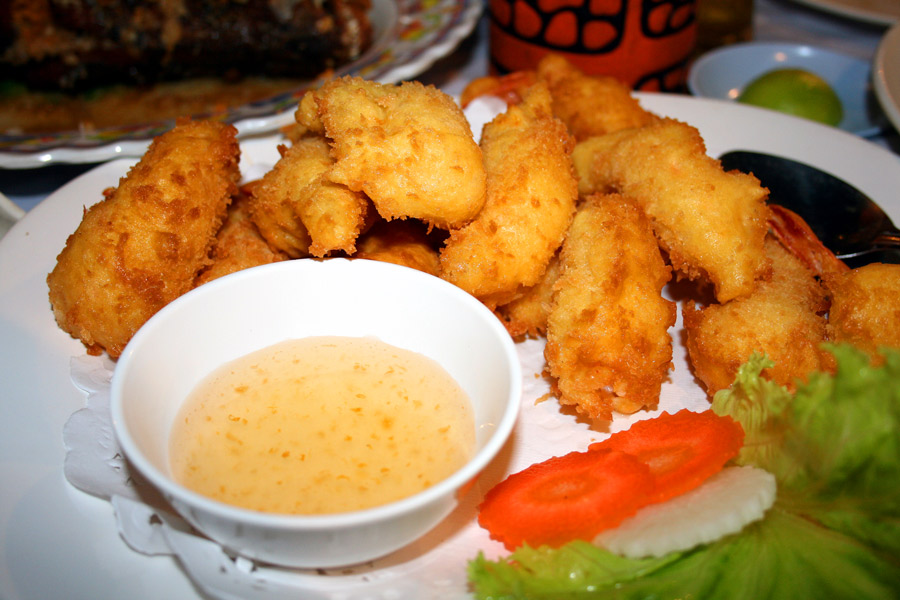 Deep fried prawns