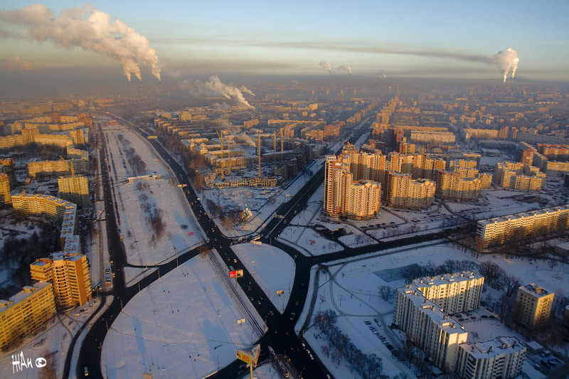 ...город в дорожной петле