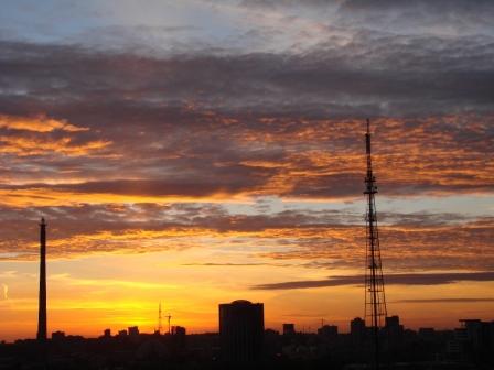 космический закат Екатеринбурга