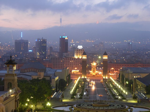 Night lights of Barcelona