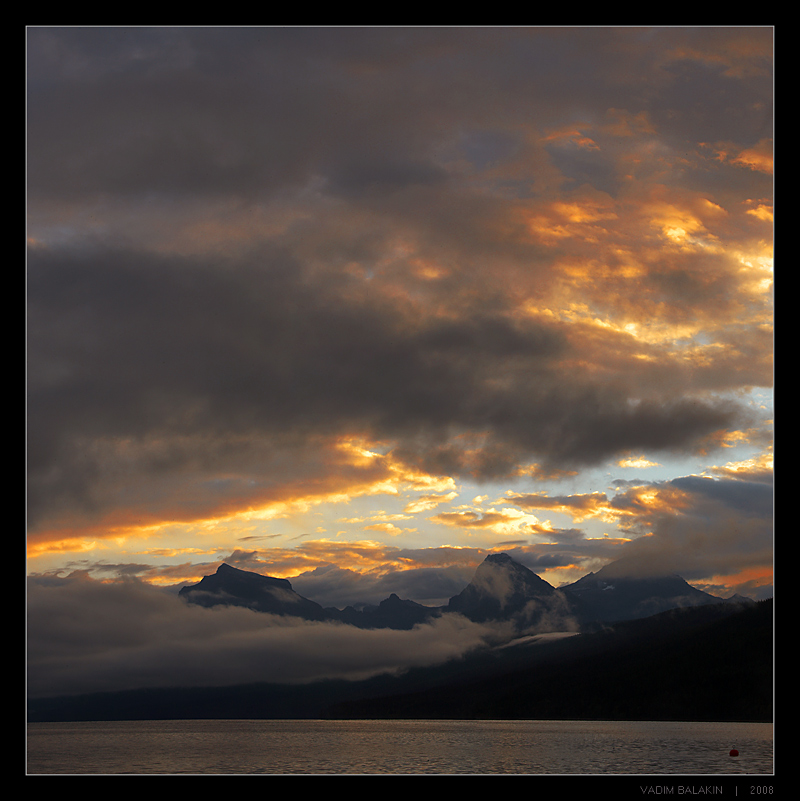 Sunset on McDonald Lake