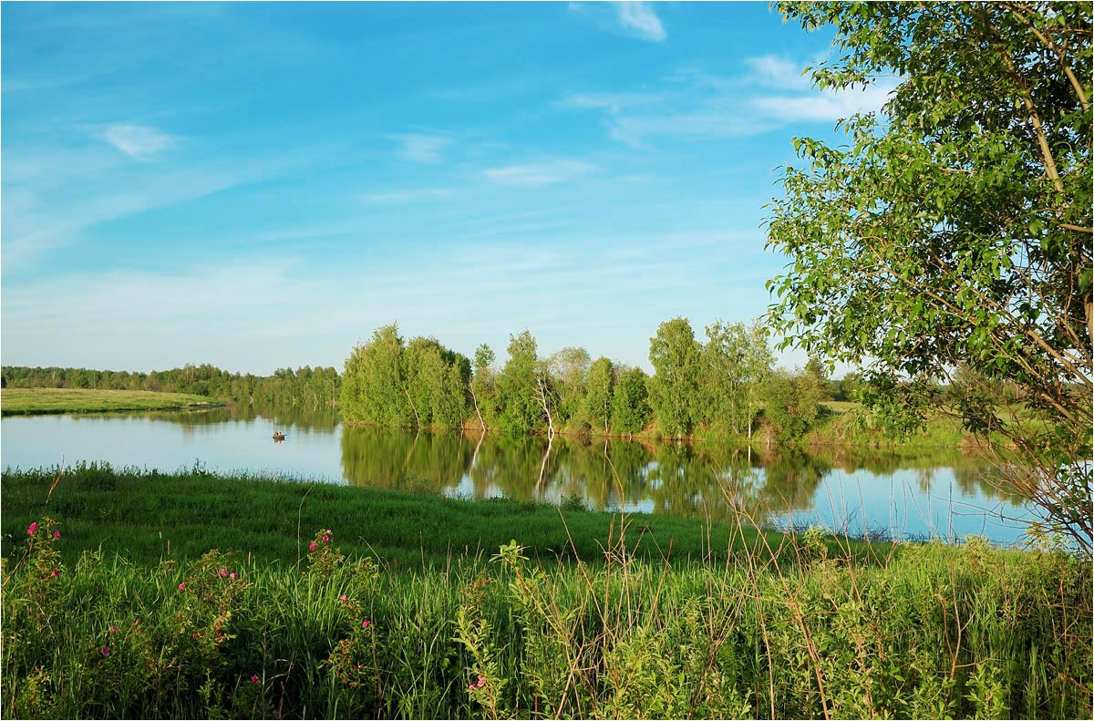 Пейзаж с рыбаками.