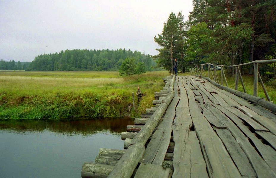 фактурный мостик с рыбаками