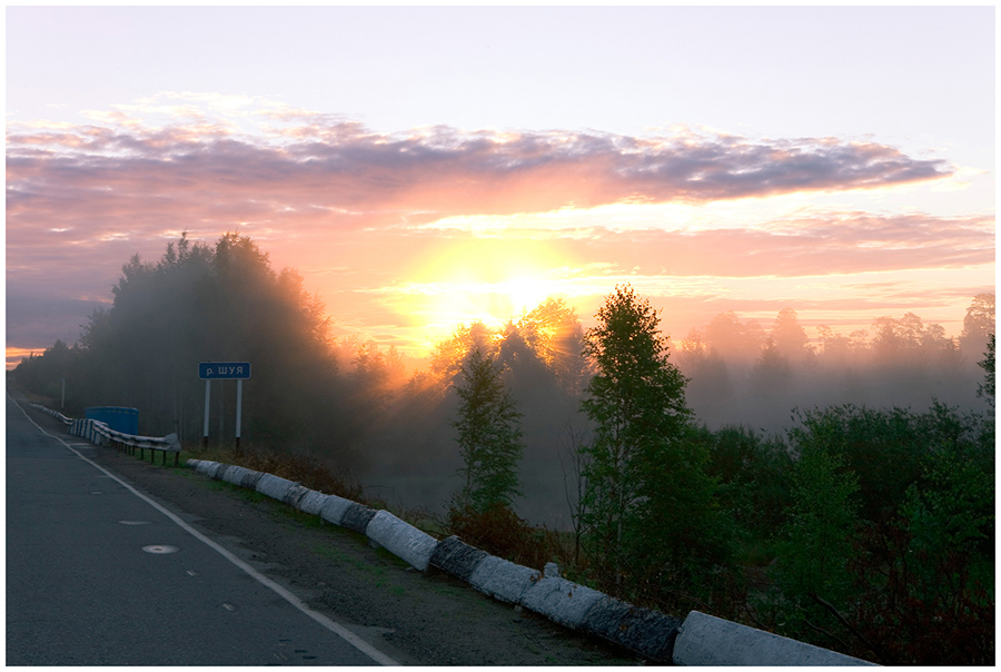 Рассвет на реке Шуя