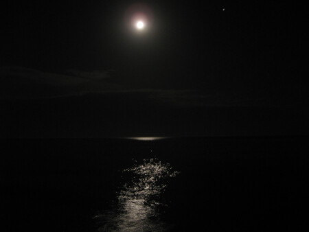 Черное море при луне