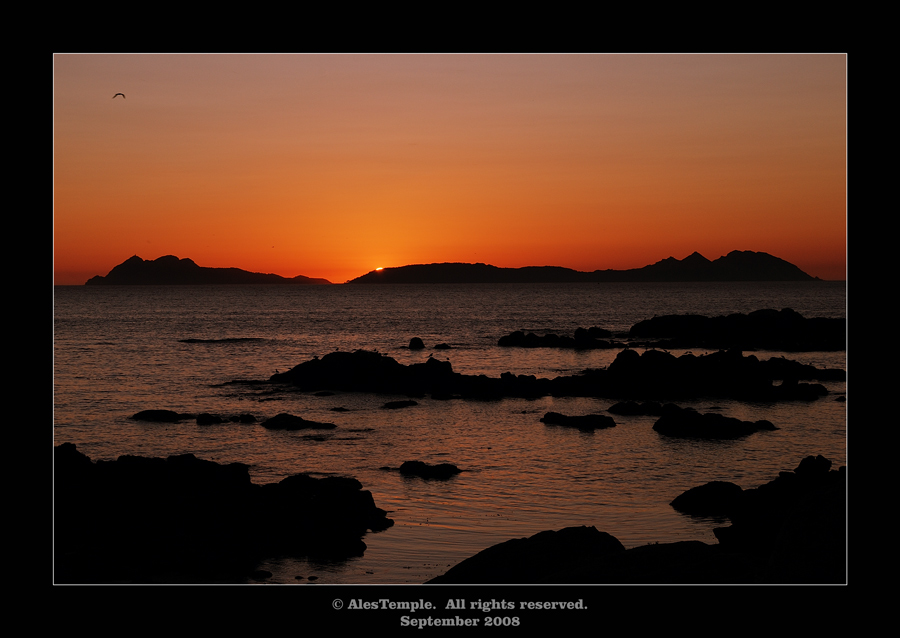 Sunset on islands