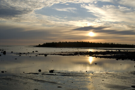 Закат на Соловках