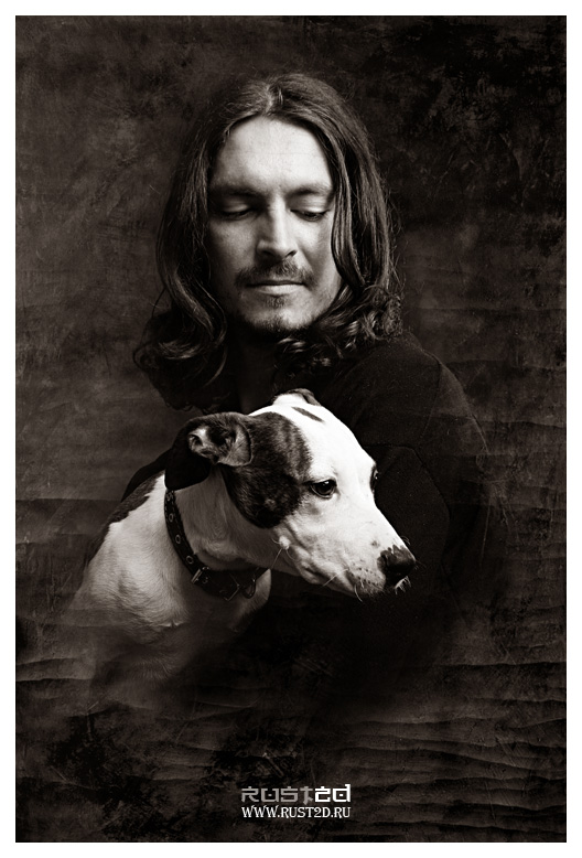 Portrait of Jesus with Dog