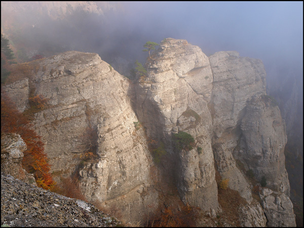 в облаках