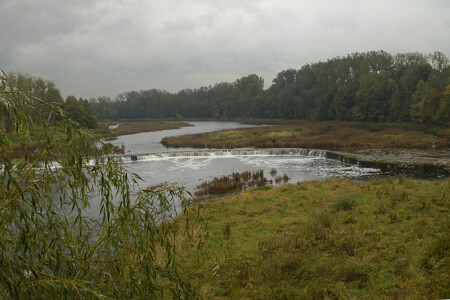 На реке.