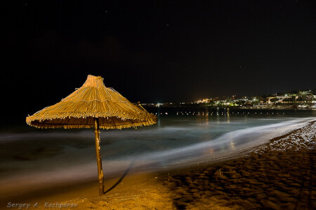 ночной пляж