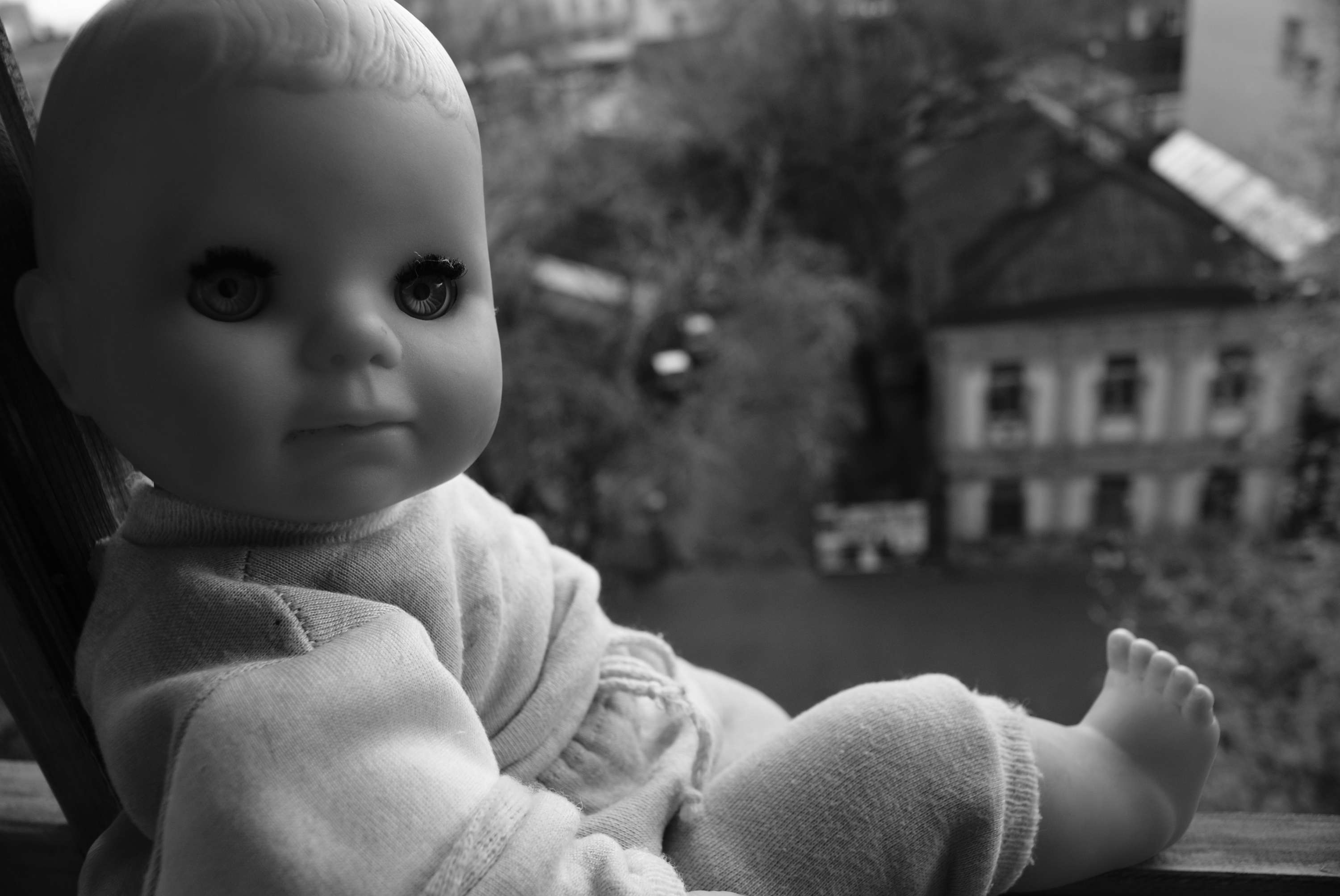 Doll on the window...