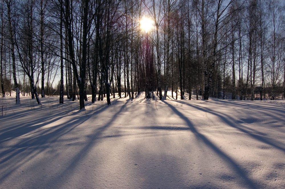 Зимнее солнце.