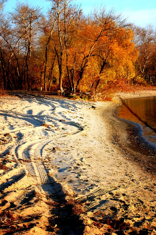 осенний пляж