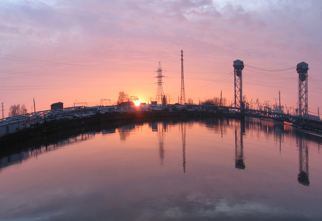 Закат в городе