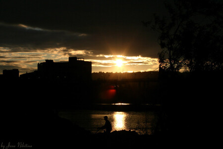 Рыбак на Енисее