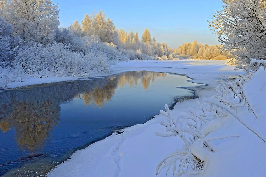 зимний день.