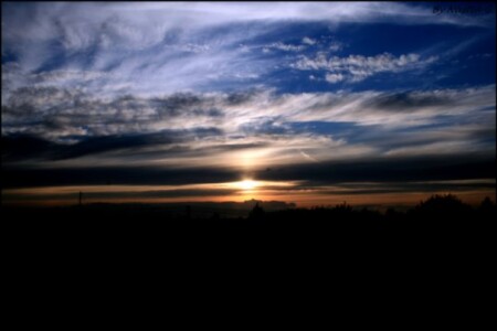 закат на даче