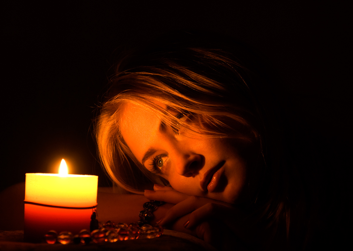 Girl and candle