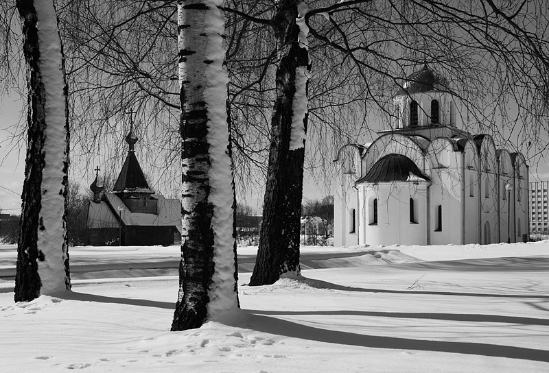 Зимний городской пейзаж