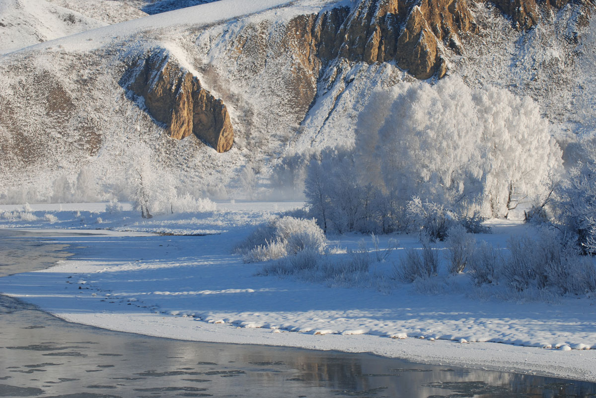 утро морозное