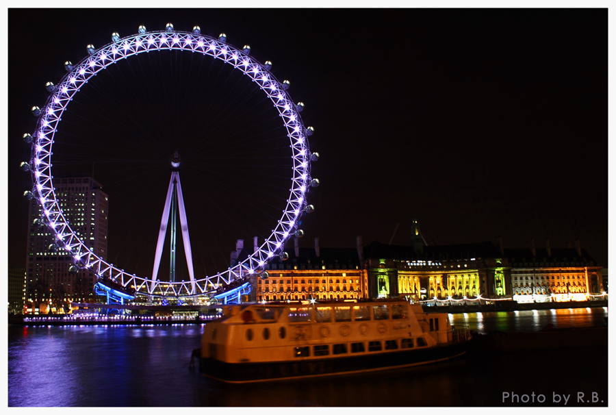 Ночной London Eye