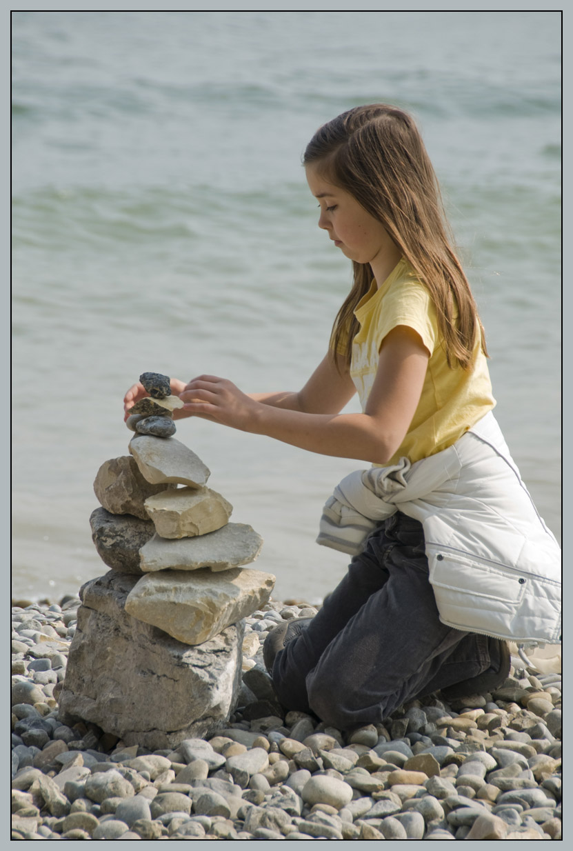 Rock balancing