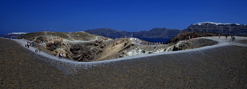 панорама вулкана на Санторини