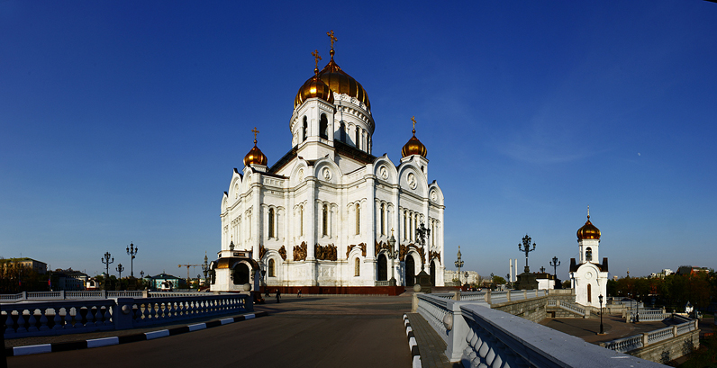 Панорама Храма Христа Спасителя. 2009 г.