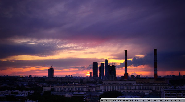 Закат над Москоу-Сити