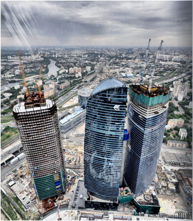 Меркури Сити тауэр и башня Федерация Москва 2009///