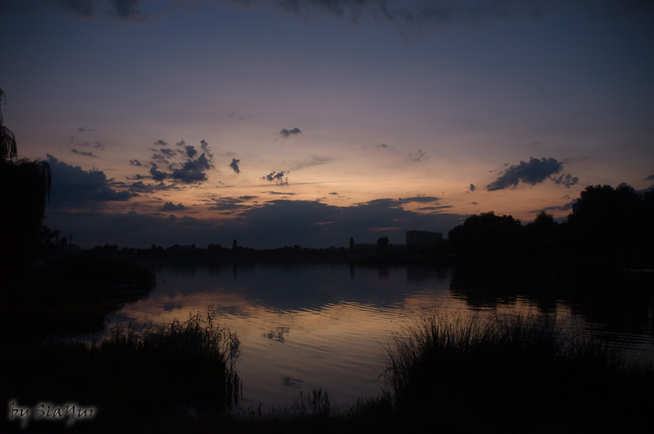 городской закат