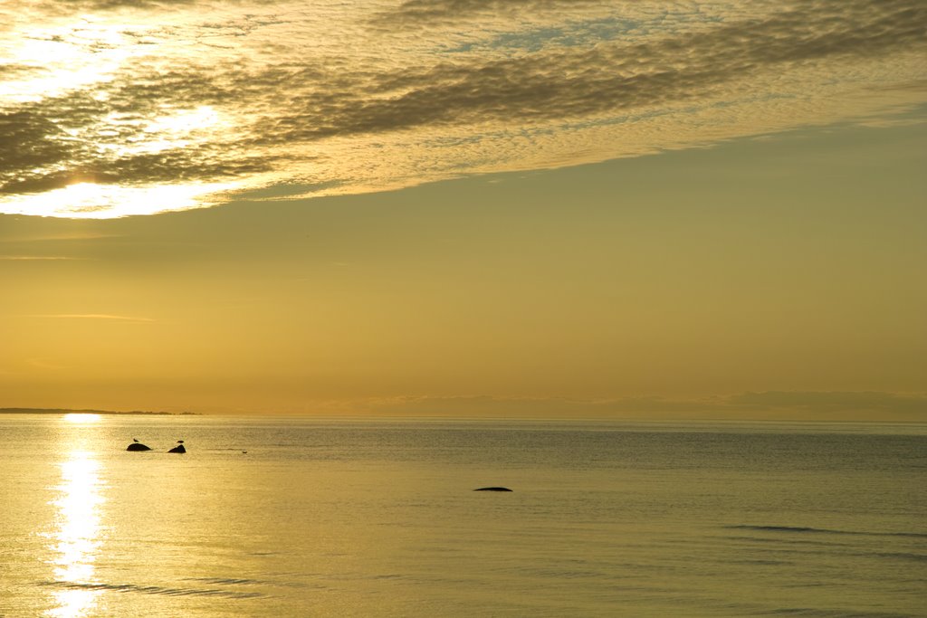 Sunset on baltic sea