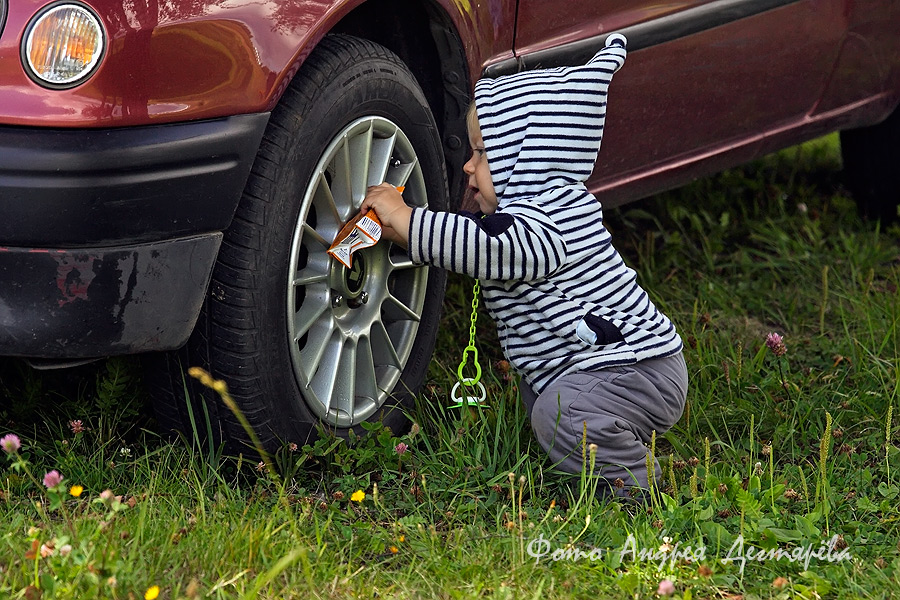 Будущий автомеханик!