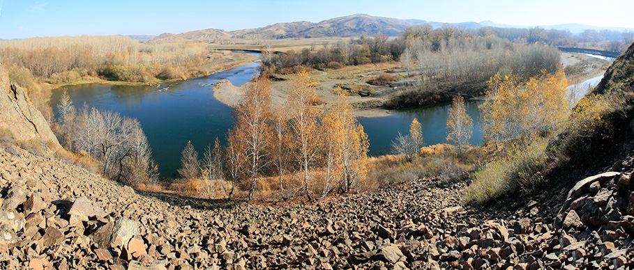 Река Сакмара. Оренбуржье.