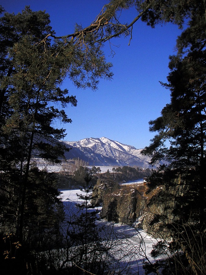 Катунь, зима