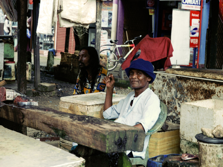 Fish sellers at fish market 