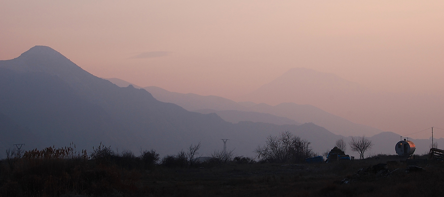 Azat Gorge with the view of Ararat...