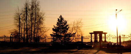 Sunset.