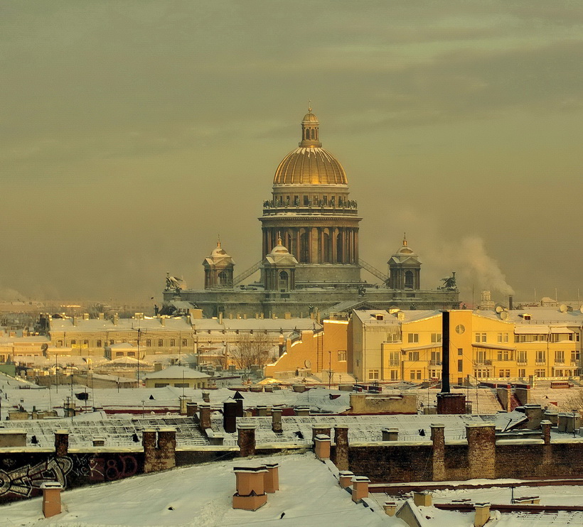 утренняя прогулка по крышам...