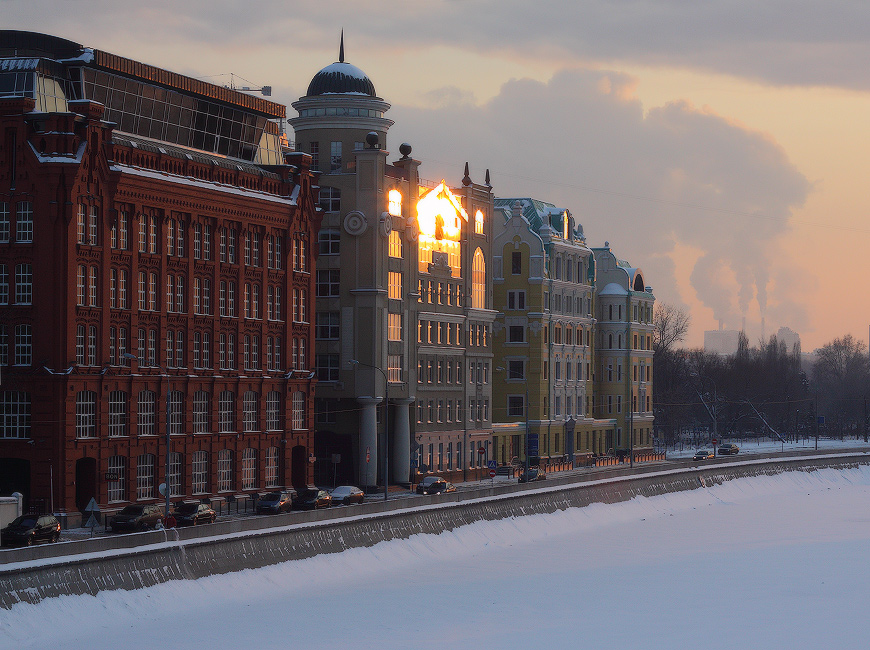 Зимний вечер в городе