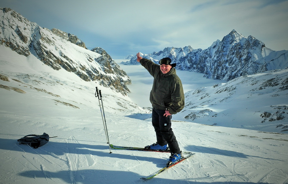 На леднике Zugspitze 2600м