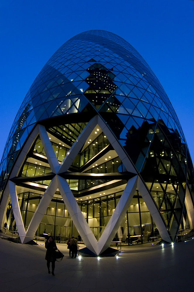 London Gherkin at night