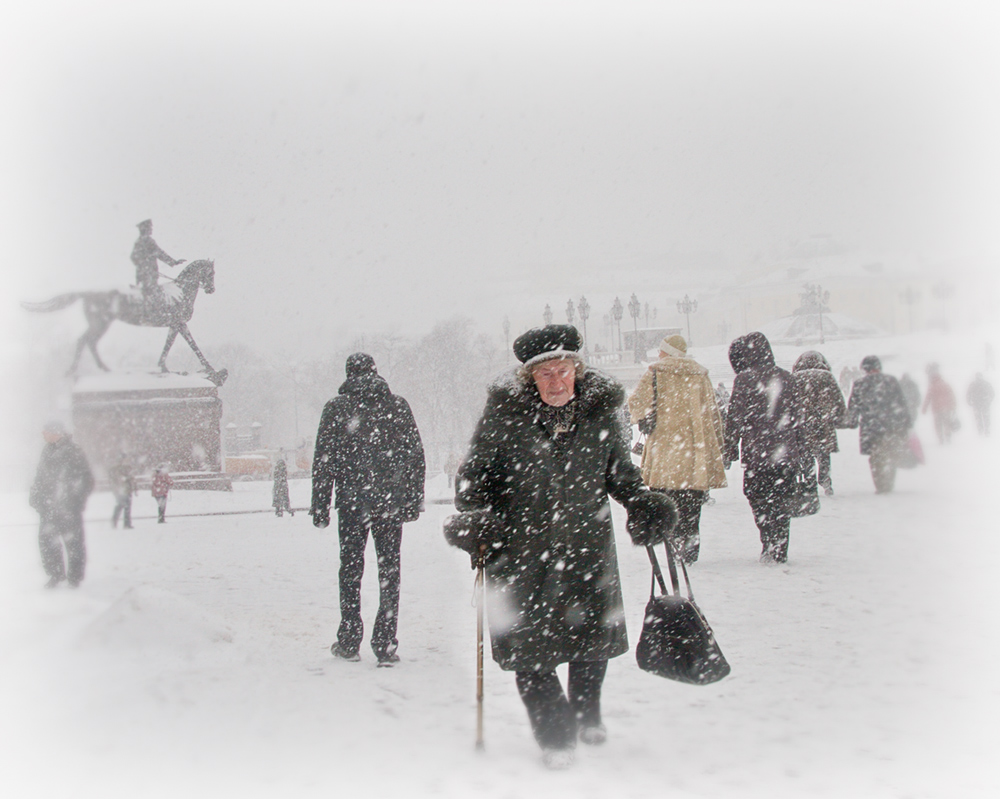 Метель в Москве...